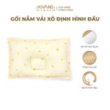 Gối Nằm Vải Xô Khang Home Định Hình Đầu Cho Bé Sơ Sinh 25x35cm