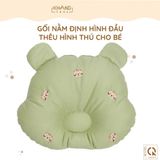 Gối Nằm Định Hình Đầu Thêu Hình Thú Cho Bé Khang Home