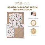Bộ Nệm Trẻ Em Chần Bông Khang Home BabySafety An Toàn Giấc Ngủ Cho Bé Sơ Sinh Size 80x125cm