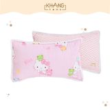 Gối Nằm Trẻ Em Vải Cotton Ruột Lông Vũ (Microfiber) Khang Home - An Toàn, Êm Ái, Mềm Mại Cho Bé