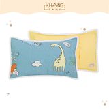 Gối Nằm Trẻ Em Vải Cotton Ruột Lông Vũ (Microfiber) Khang Home - An Toàn, Êm Ái, Mềm Mại Cho Bé