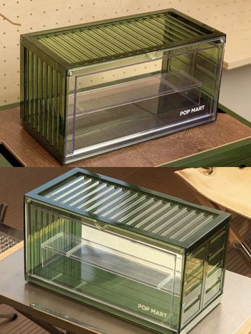  ASSEMBLED DISPLAY CONTAINER (TRANSPARENT GREEN) - POPMART 