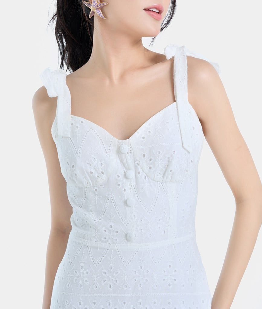 Đầm dài maxi vai cột nơ