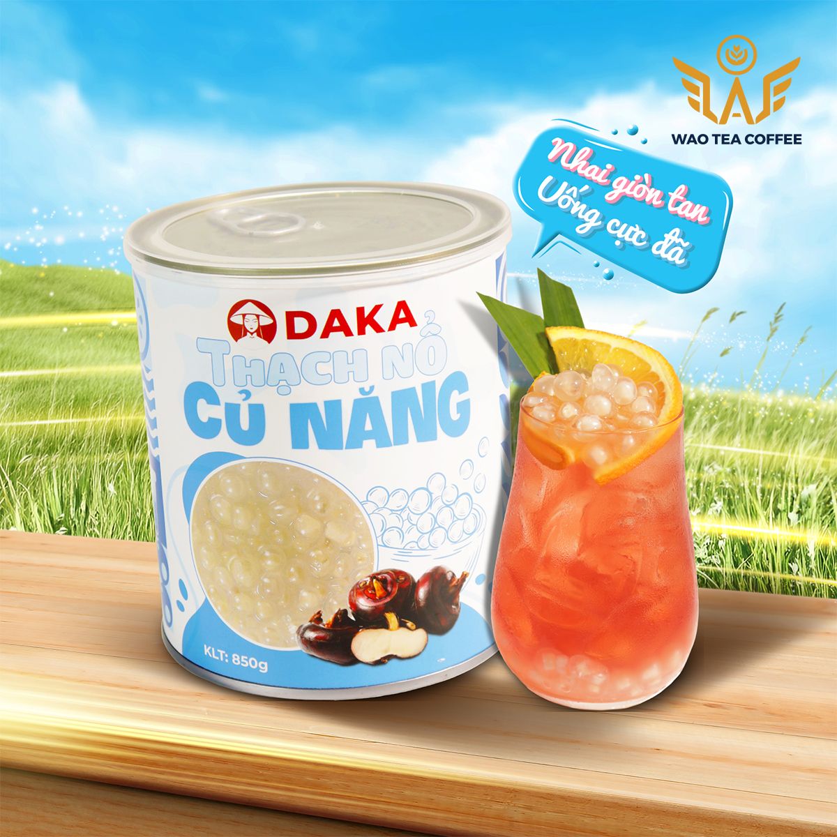 Thạch nổ củ năng trắng (850g) topping cho trà sữa và trà trái cây