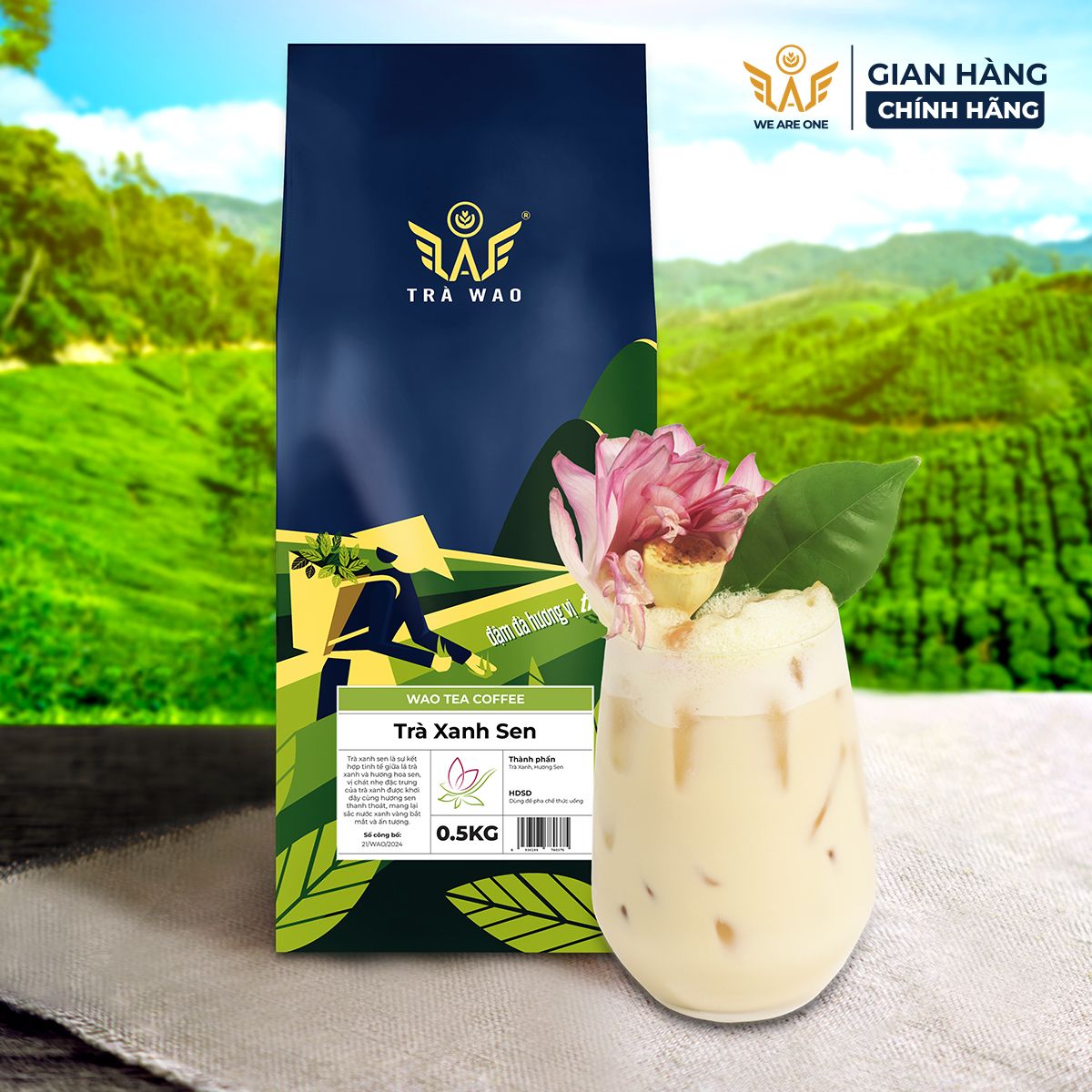 Trà Xanh Sen WAO (0,5Kg)