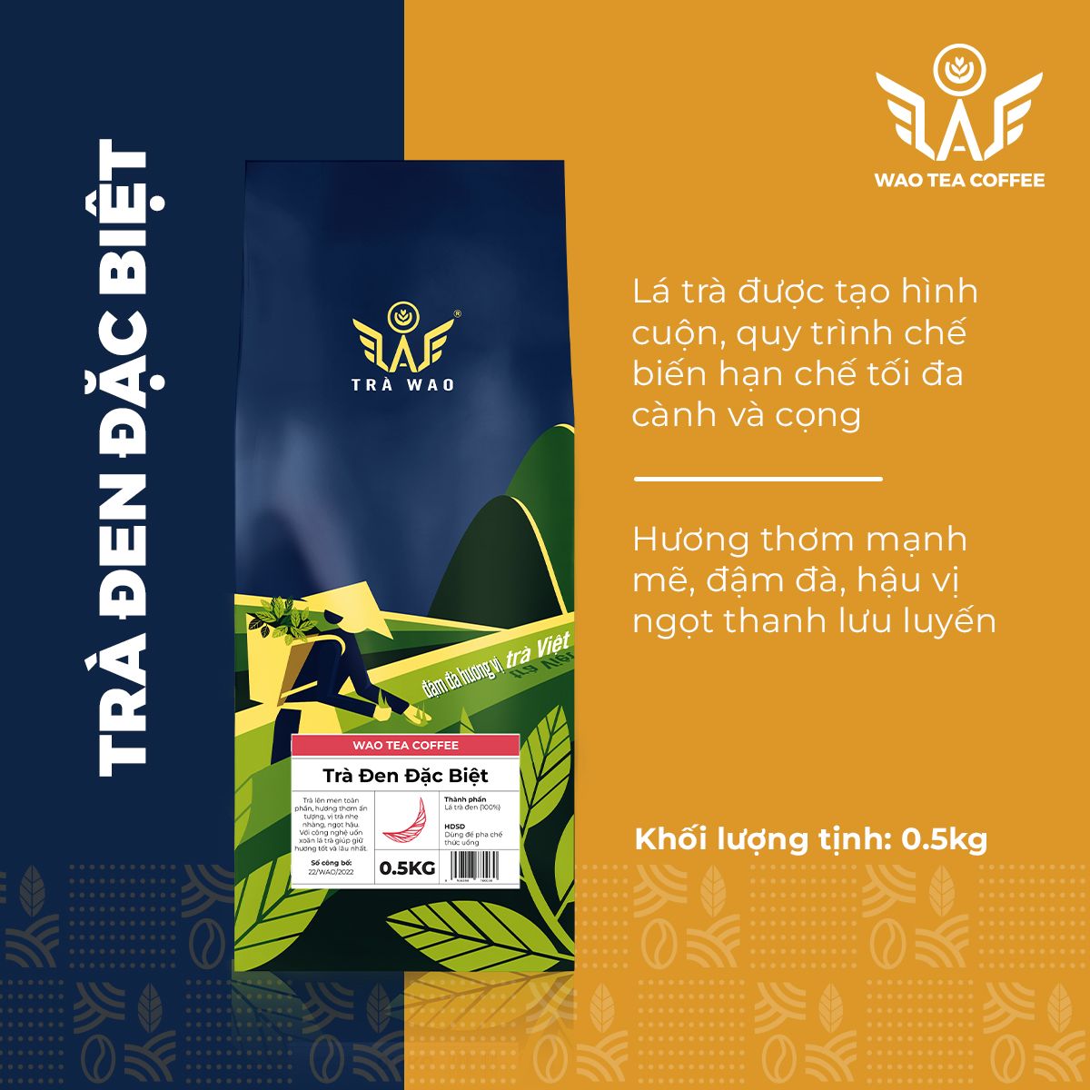 Trà Đen Đặc Biệt WAO (1kg)