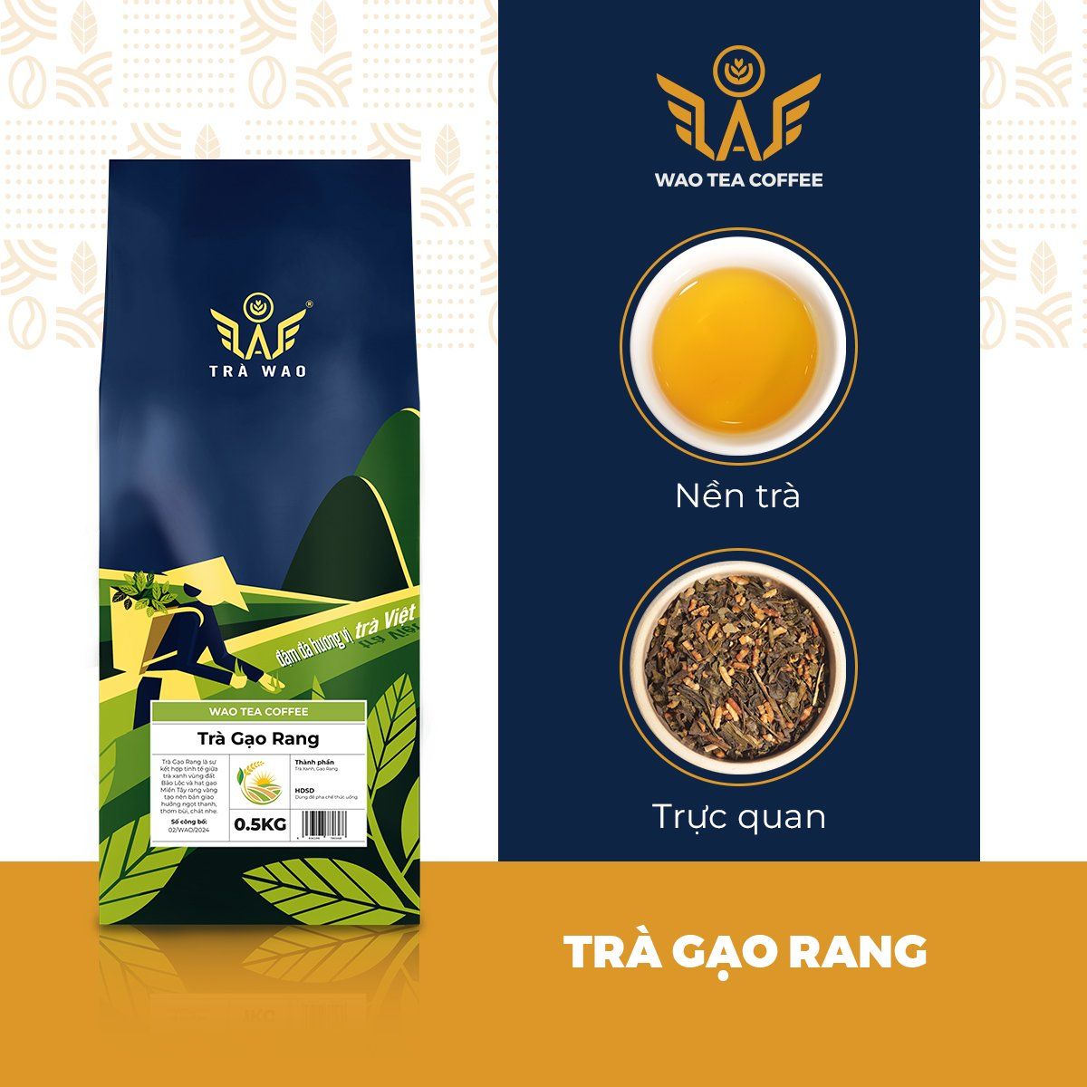Trà Gạo Rang WAO Genmaicha (1kg)