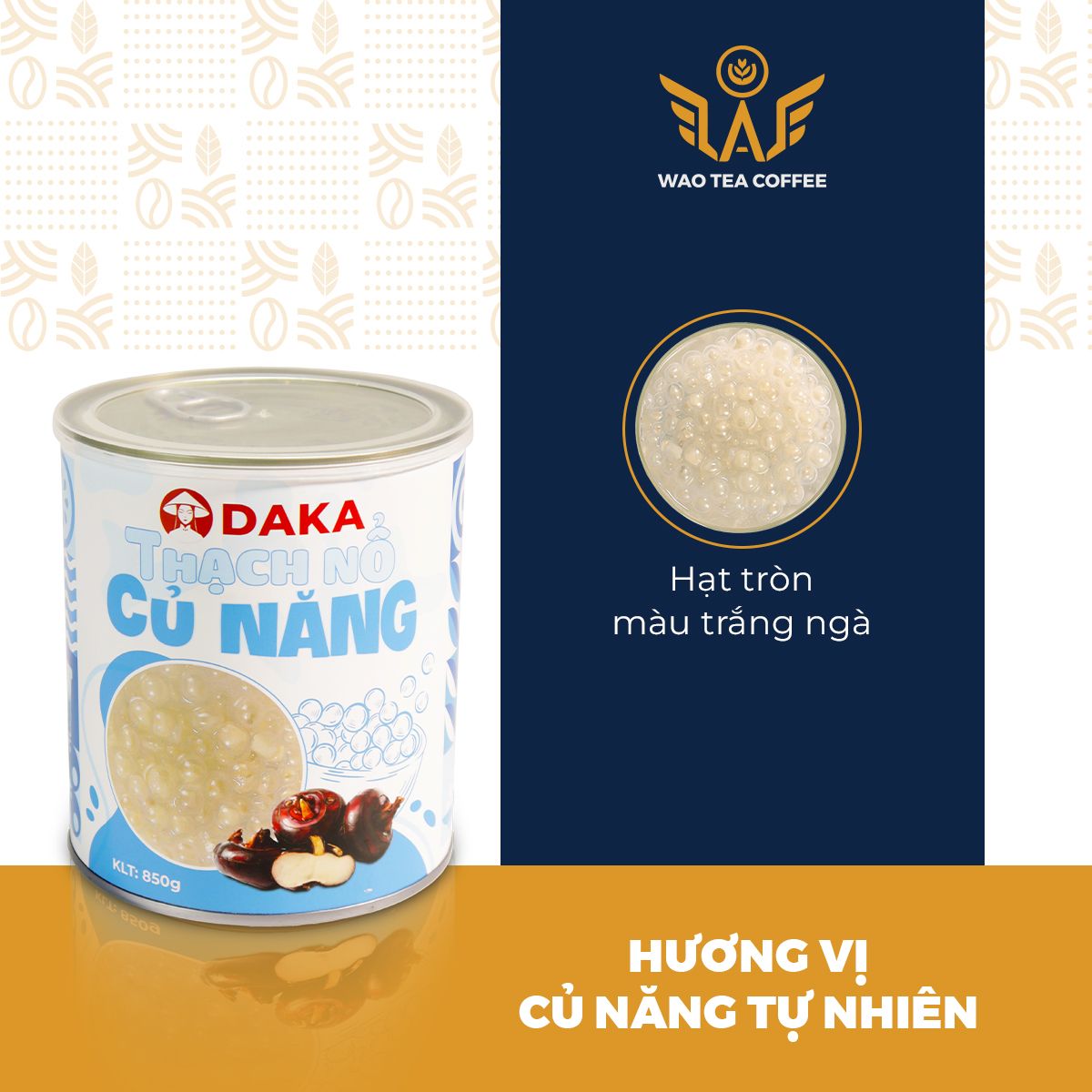 Thạch nổ củ năng trắng (850g) topping cho trà sữa và trà trái cây