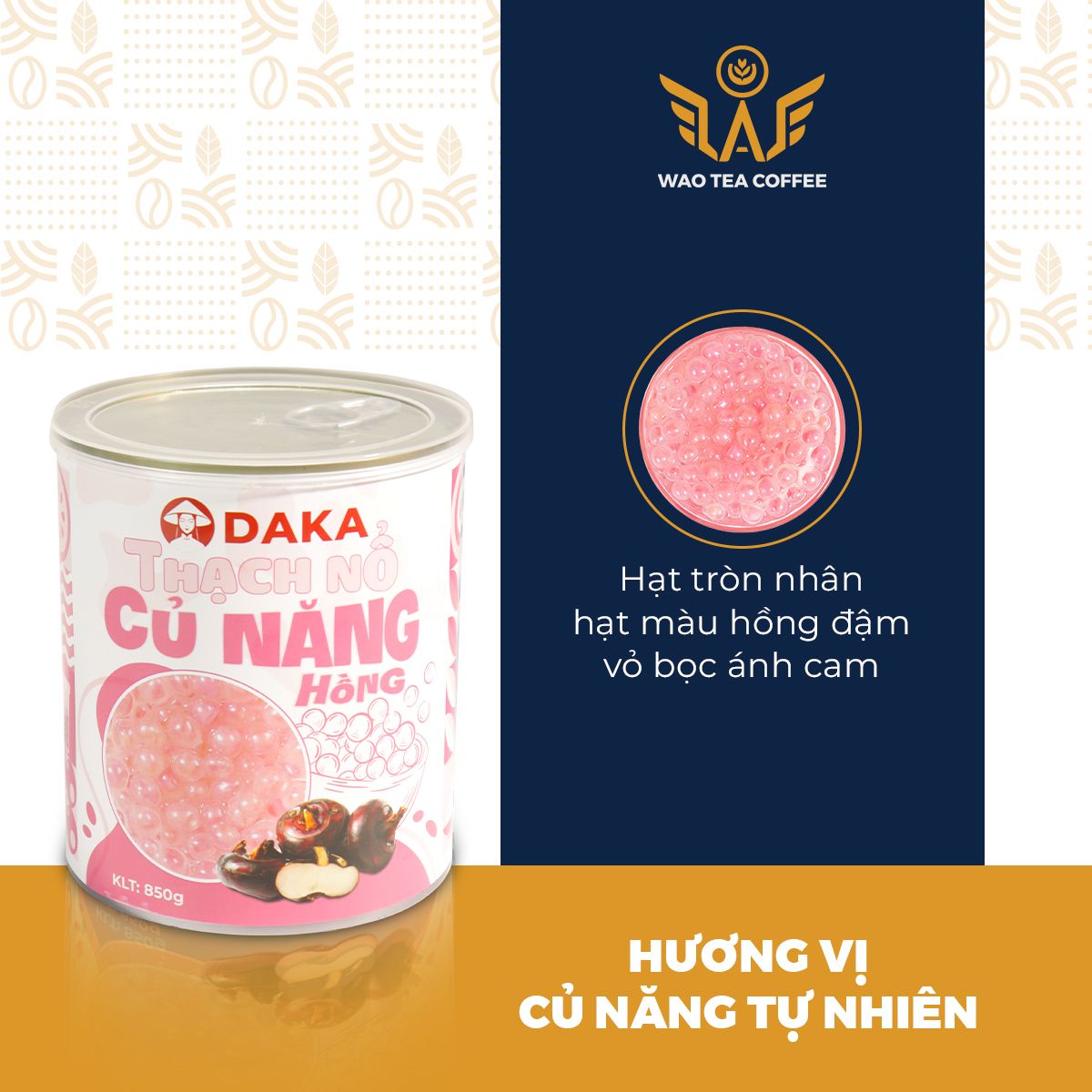 Thạch nổ củ năng hồng (850g) topping cho trà sữa và trà trái cây