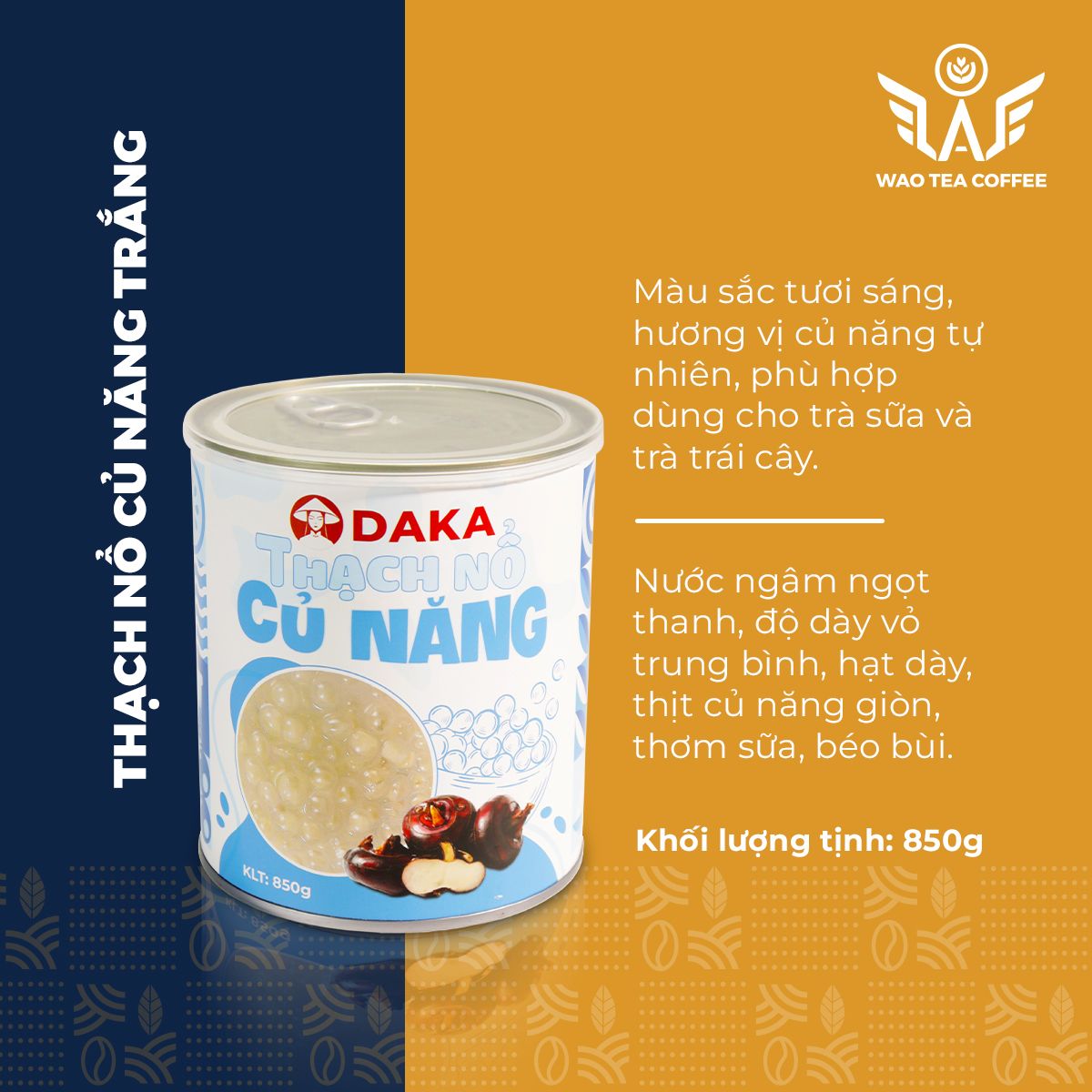 Thạch nổ củ năng trắng (850g) topping cho trà sữa và trà trái cây