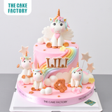  Bánh fondant kỳ lân hồng 