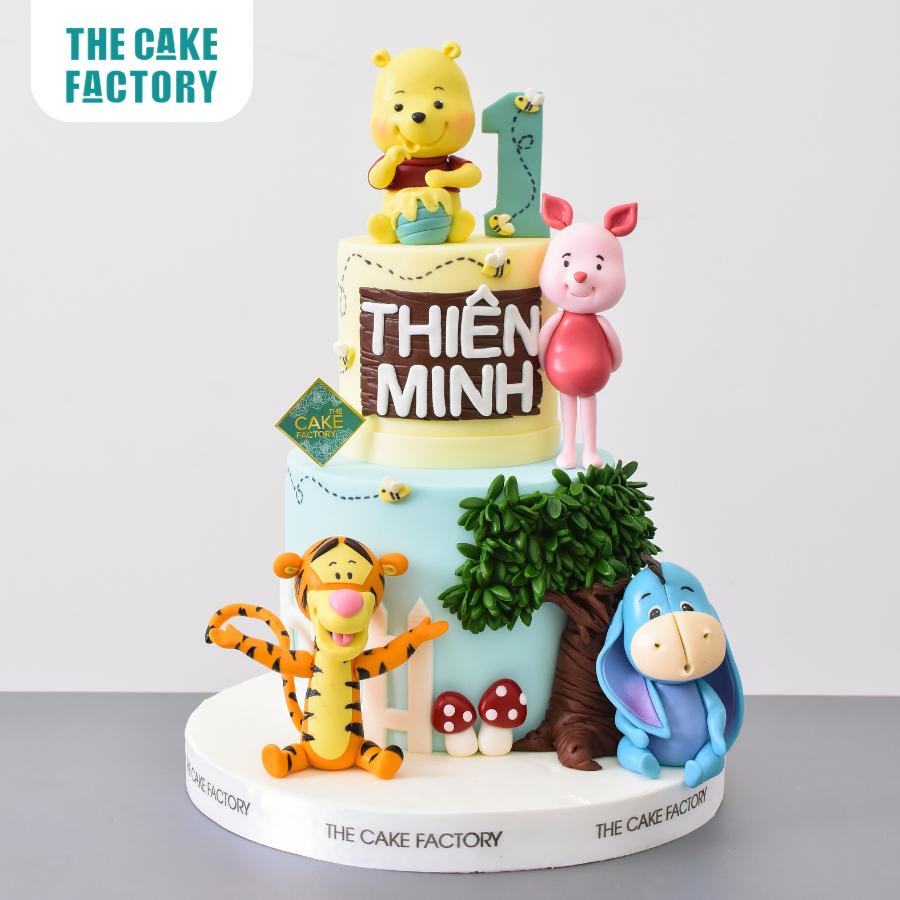  Bánh fondant tạo hình gấu Pooh 