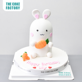  Bánh fondant thỏ mini cầm cà rốt 