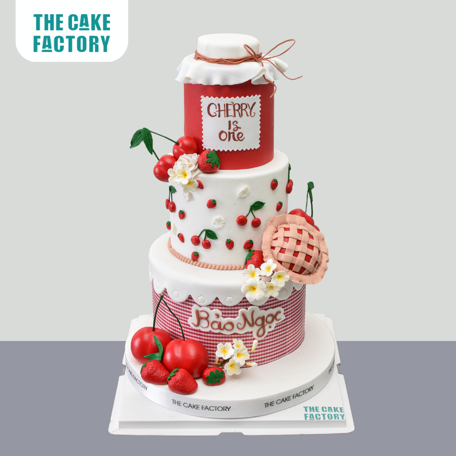  Bánh fondant chủ đề cherry 