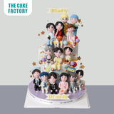  Bánh fondant tạo hình nhóm nhạc BTS và TXT 