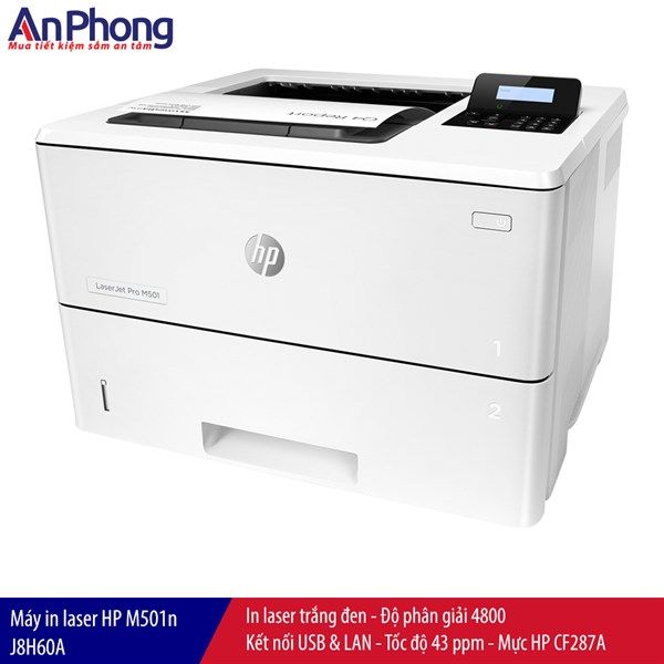 Máy in laser HP LaserJet Pro M501n J8H60A