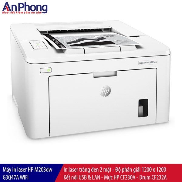 Máy in laser HP LaserJet Pro M203dw G3Q47A