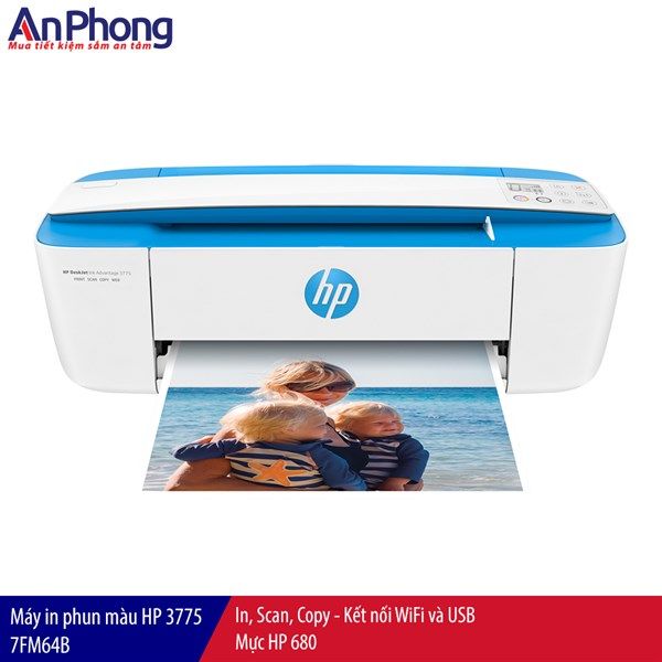 Máy in phun HP Deskjet Ink Advantage All-in-One 3775 (J9V87B)