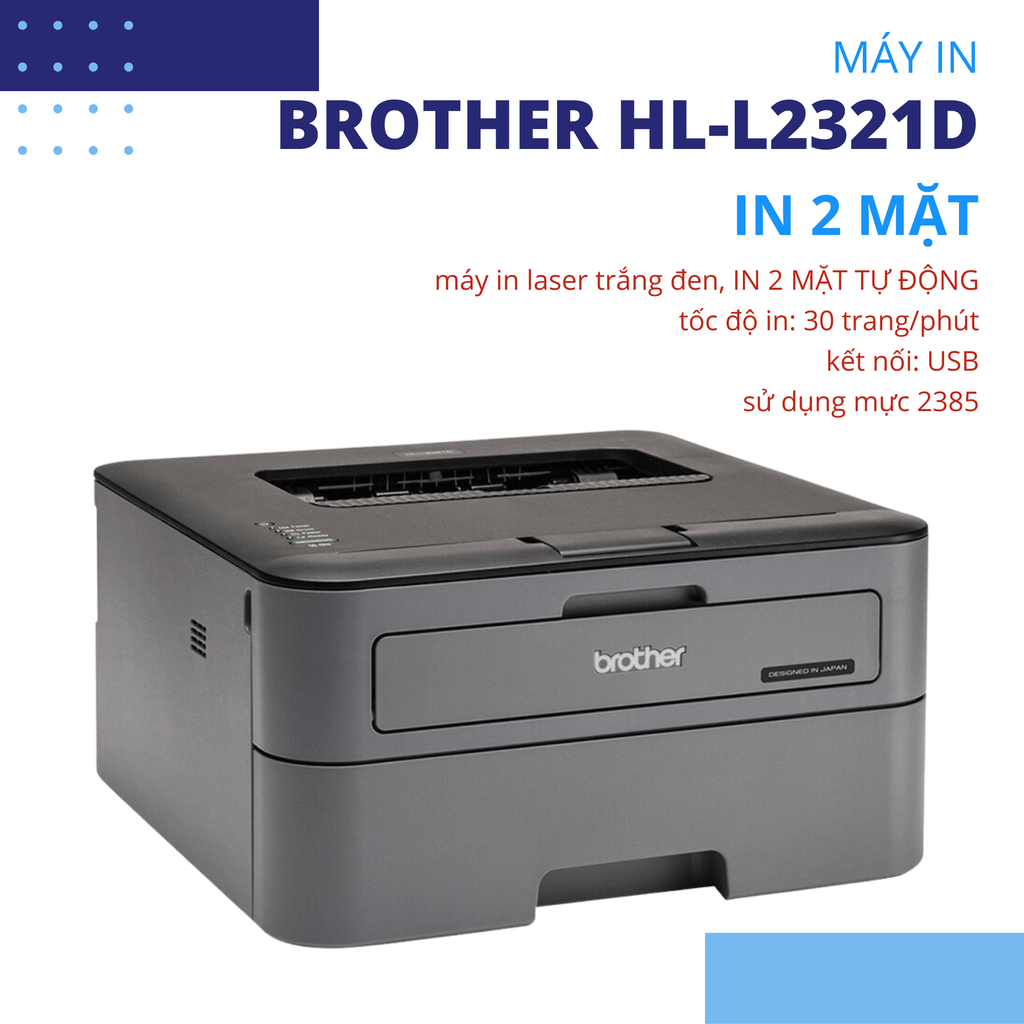 Máy in laser Brother HL-L2321D in 2 mặt