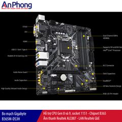 Bo mạch chính Gigabyte B365M-DS3H