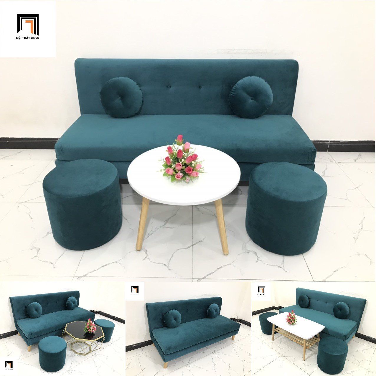 Bộ ghế sofa băng dài nhỏ BKT 1m7 cho phòng diện tích nhỏ