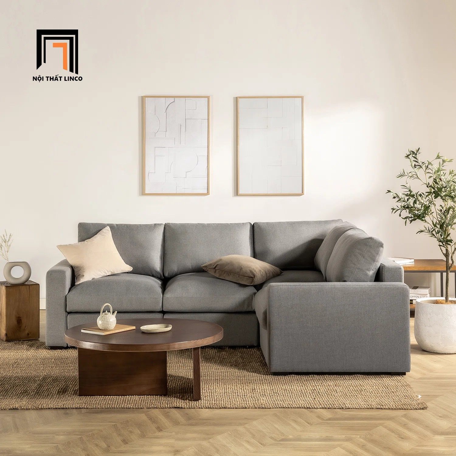 Sofa góc L xoay chiều GT23 Rev 2m2 x 1m6 giá rẻ cho phòng khách