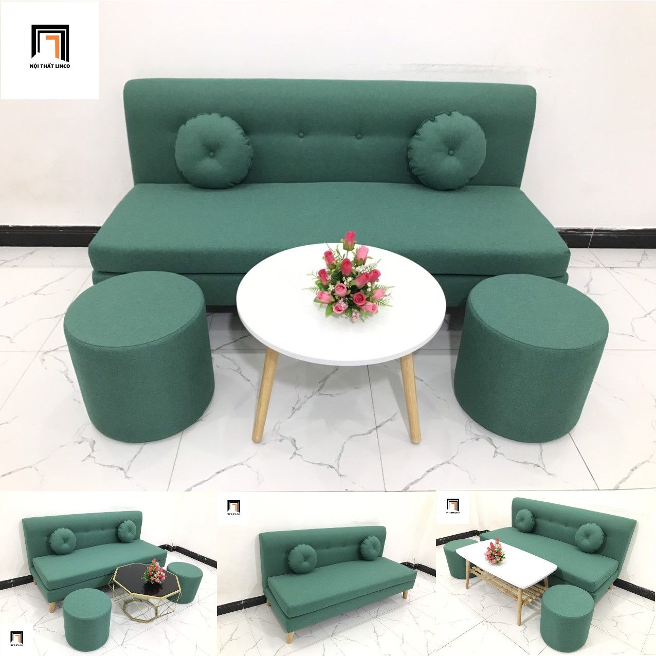 Bộ ghế sofa băng dài nhỏ BKT 1m7 cho phòng diện tích nhỏ