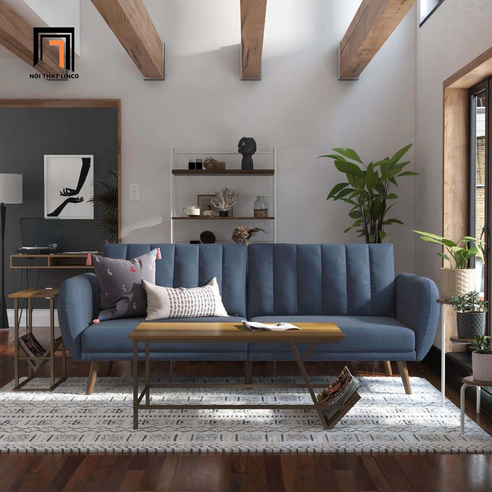 Ghế sofa giường nằm GB57 Novogratz 1m9 cho phòng khách nhỏ