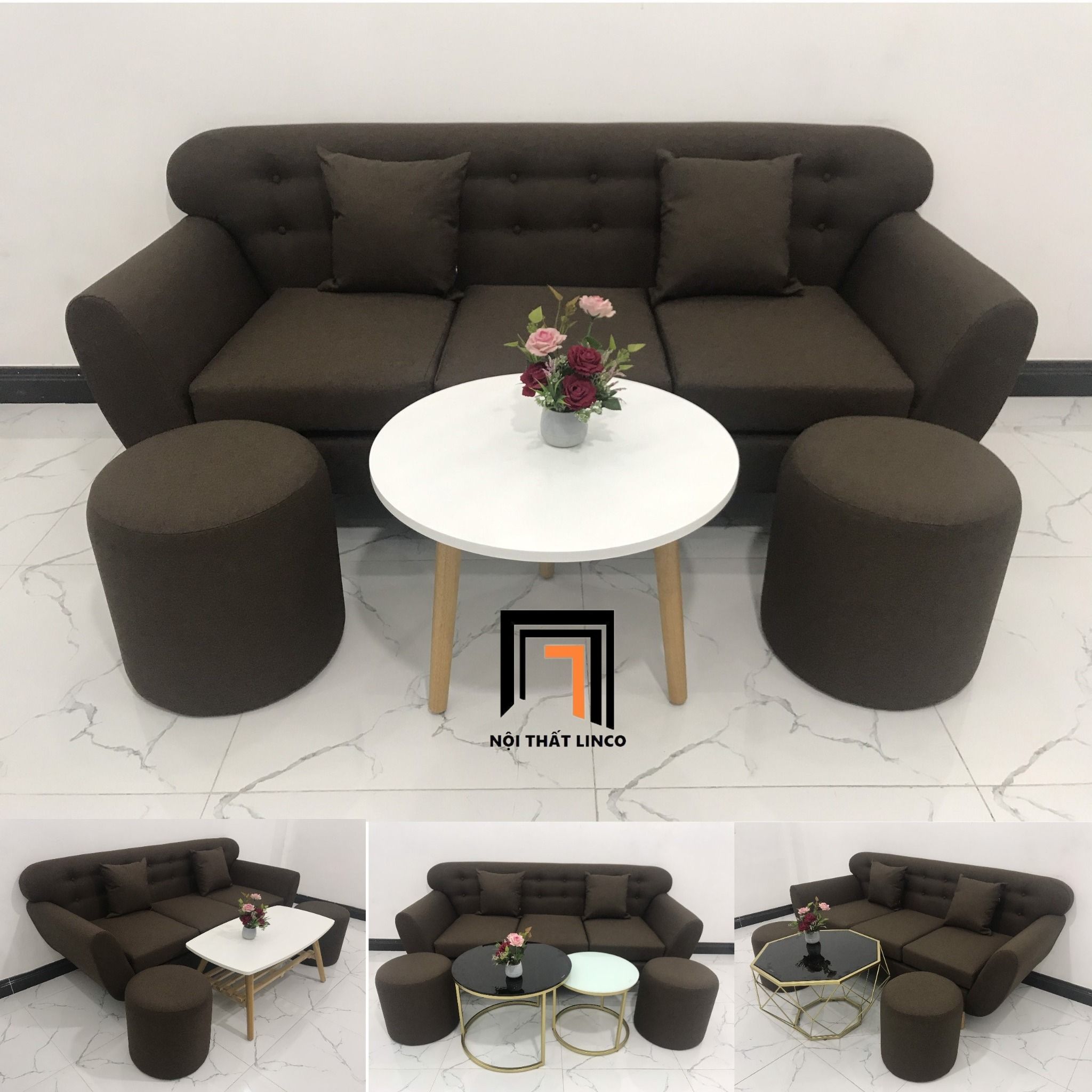 Bộ ghế sofa băng giá rẻ BTC dài 1m9 cho gia đình nhỏ