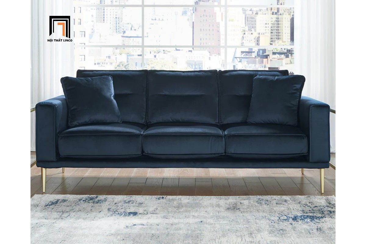 Ghế sofa băng 3 nệm ngồi BT115 dài 2m vải nhung giá rẻ
