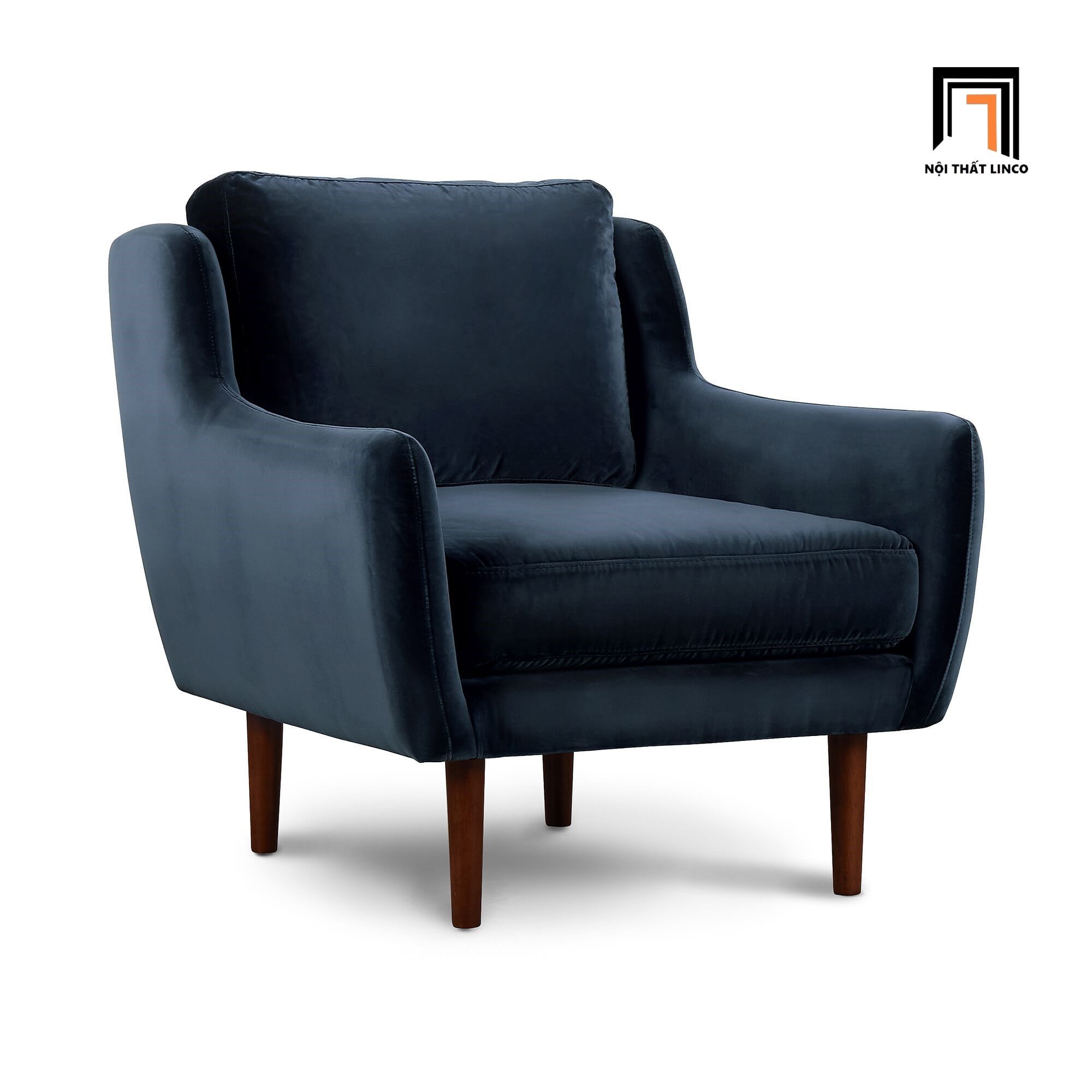 Ghế sofa đơn thư giãn DT21 Rory vải nhung xanh đậm giá rẻ
