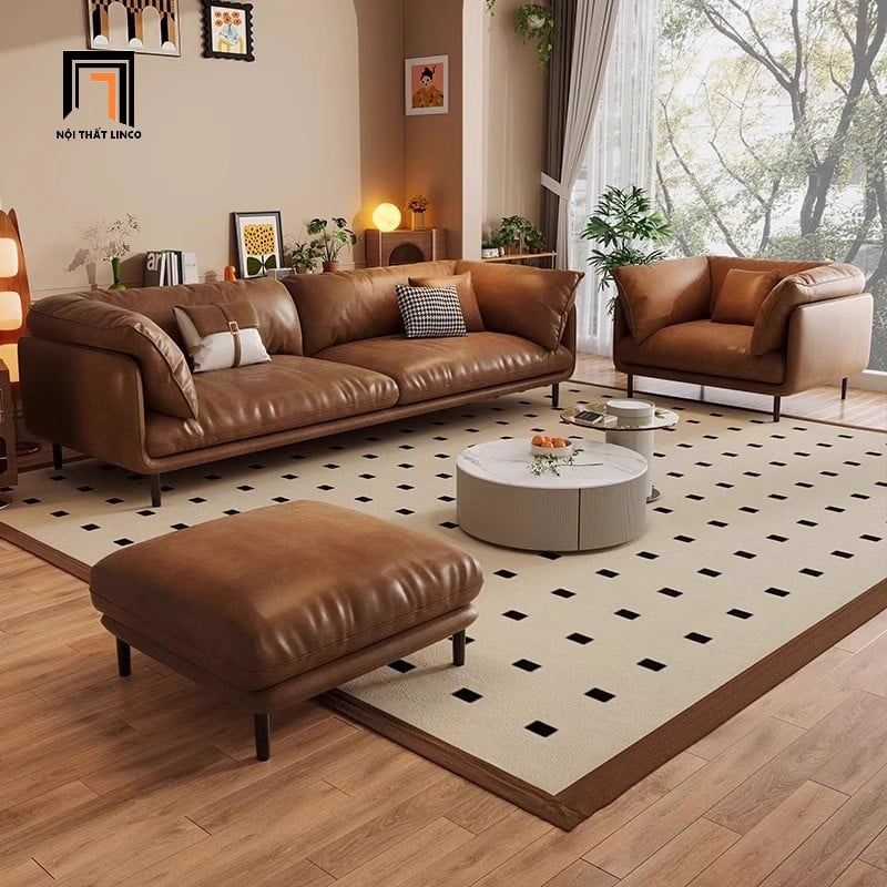 Bộ ghế sofa phòng khách cao cấp KT154 Natuco bọc da giả đẹp