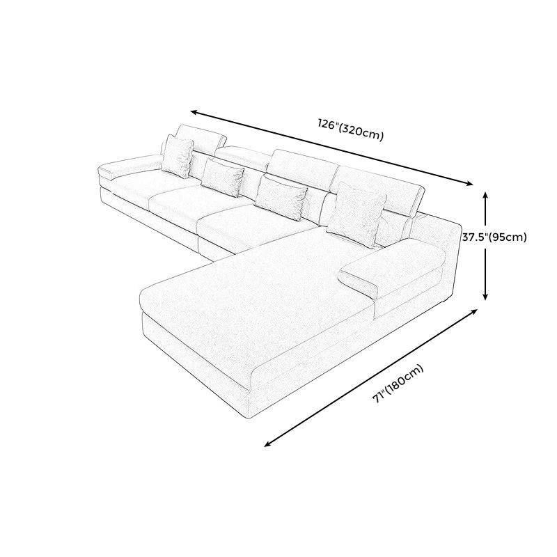 Ghế sofa góc L 3m2 x 1m8 vải nỉ GT108 Garcia cho gia đình lớn