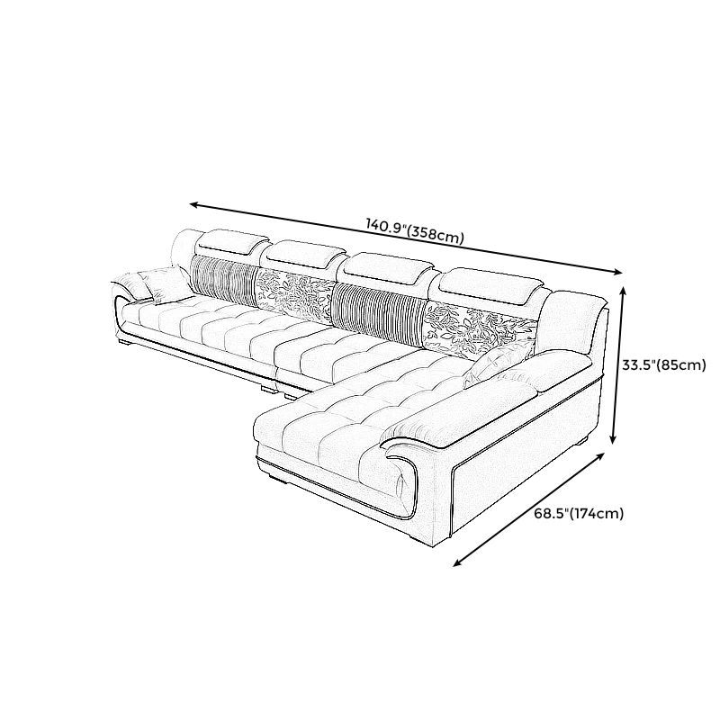 Bộ ghế sofa góc L cao cấp GT120 Placentia 3m6 x 1m75 vải nỉ
