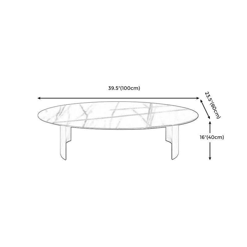 Bàn sofa mặt đá đen oval sang trọng BSF47 Reem 1m x 60