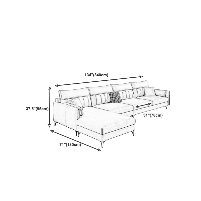 Bộ ghế sofa góc L 3m4 x 1m8 GT110 Gila da giả xám đen