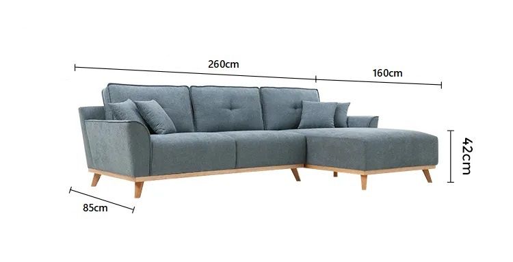 Bộ ghế sofa góc L GT50 Pinkcase 2m4 x 1m6 vải nỉ hồng phấn