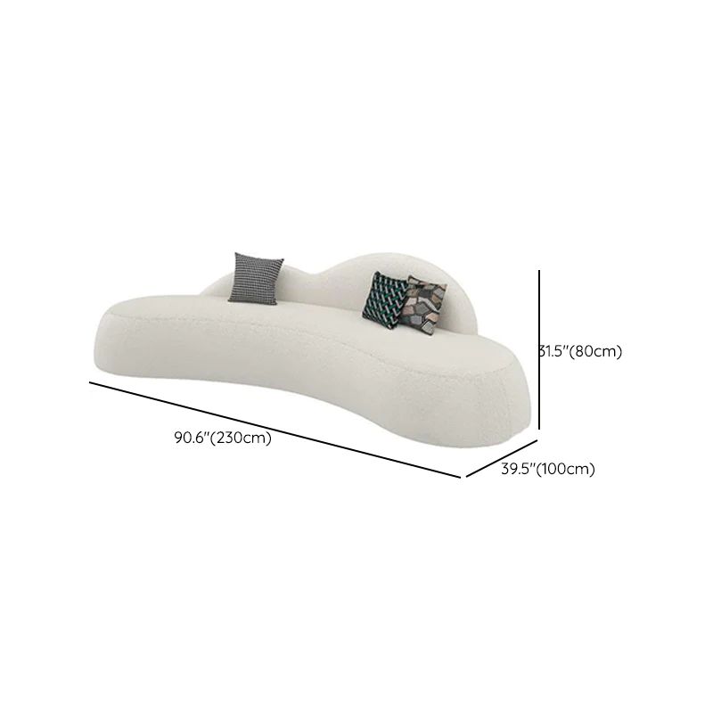 Bộ ghế sofa cong xinh xắn KT106 Gondrin vải lông cừu xinh