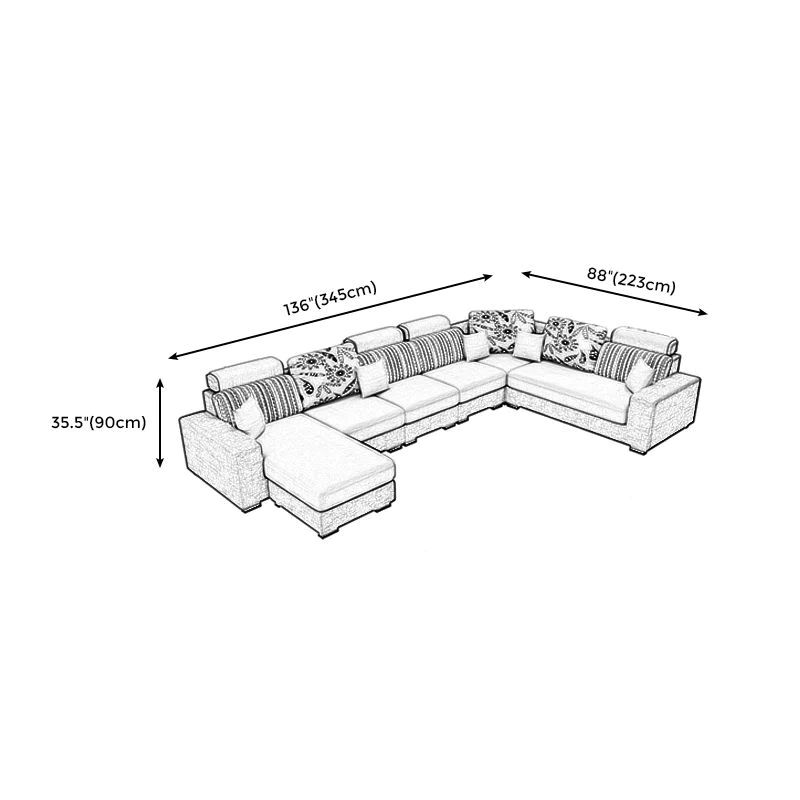 Bộ ghế sofa góc chữ U 3m45 GT123 Arian cho phòng khách lớn