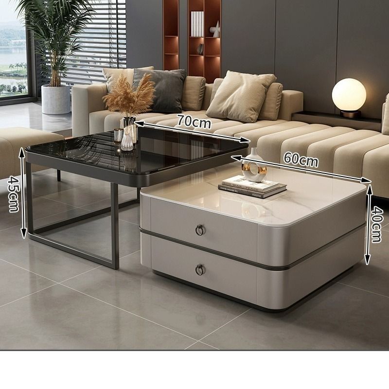 Cặp bàn sofa vuông hiện đại BSF74 Wakan cho văn phòng đẹp