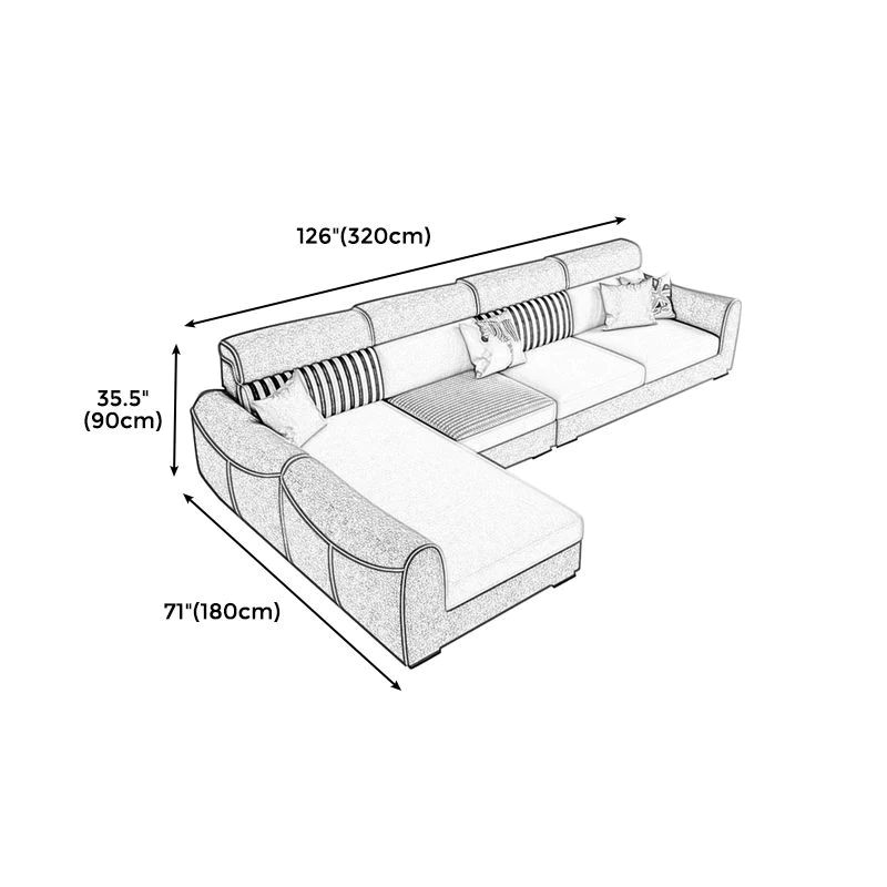 Bộ ghế sofa góc L cho gia đình GT84 Hady dài 2m5 x 1m8