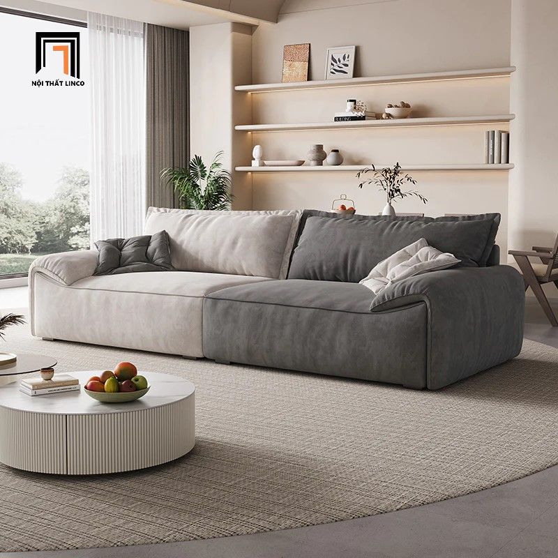Bộ ghế sofa cao cấp cho gia đình KT85 Thompson da giả sang trọng