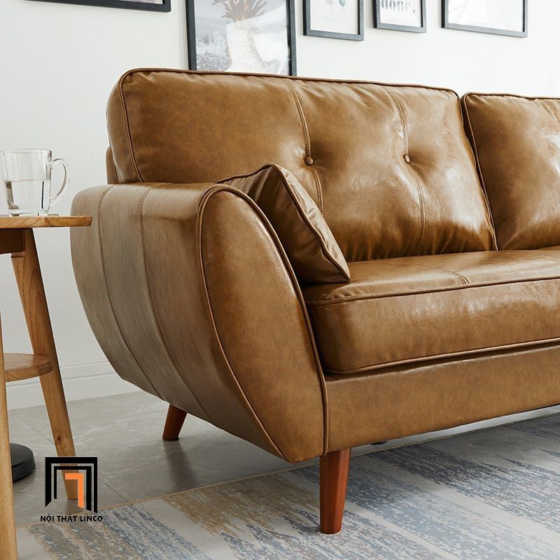 Ghế sofa đơn 1 người màu xanh than DT77 Rothry bọc da giả