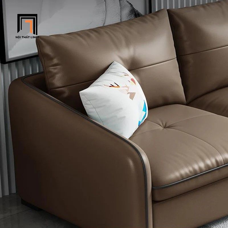 Bộ ghế sofa góc L da giả màu nâu GT229 Croxdale 2m5 x 1m7