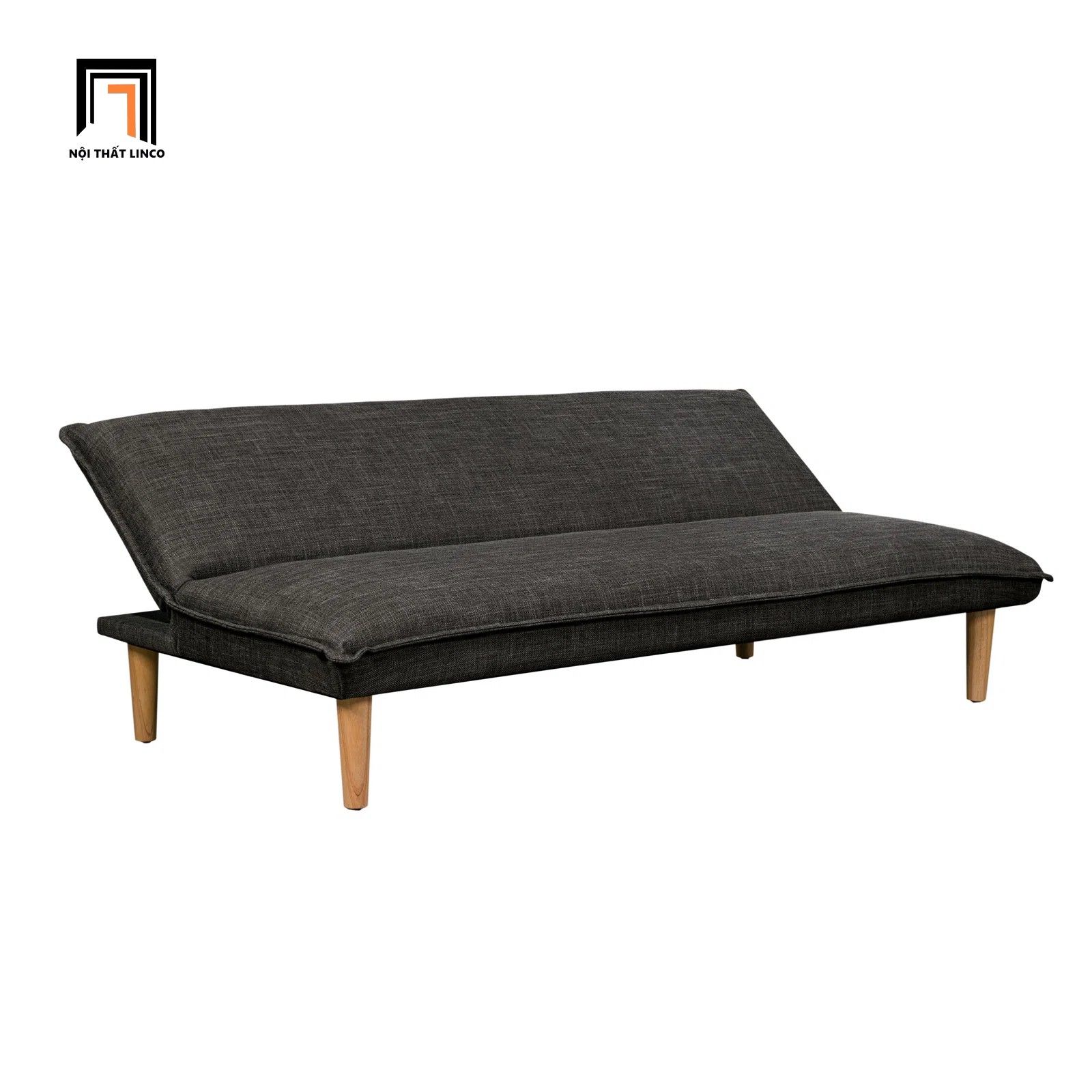 Ghế sofa giường nằm giá rẻ GB103 Casuze dài 1m7 xám đậm nỉ