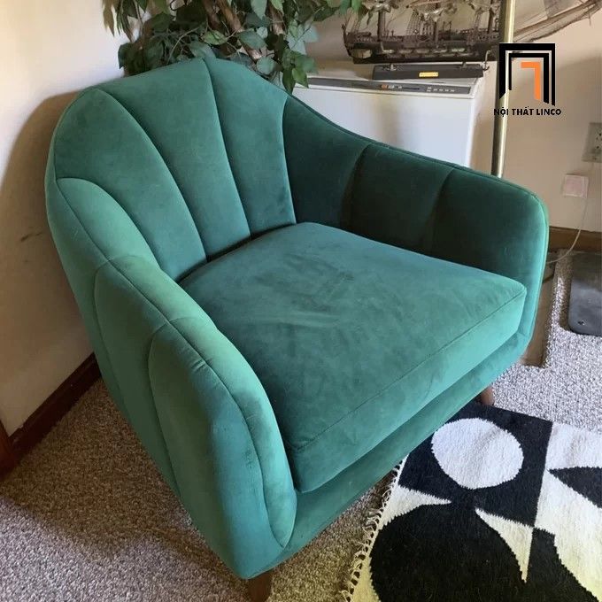 Ghế sofa đơn sang trọng DT39 Mistana cho gia đình vải nhung