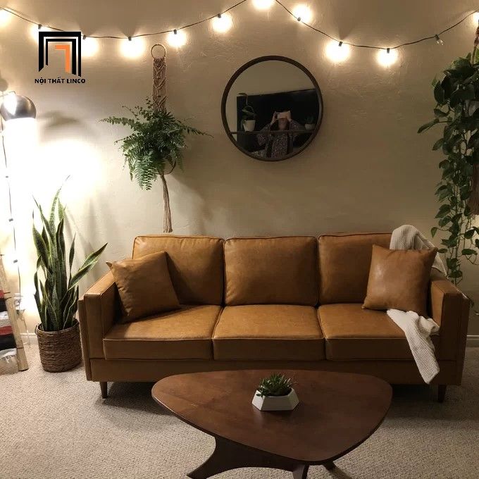 Ghế sofa băng 2m da giả BT37 Portola cho văn phòng làm việc