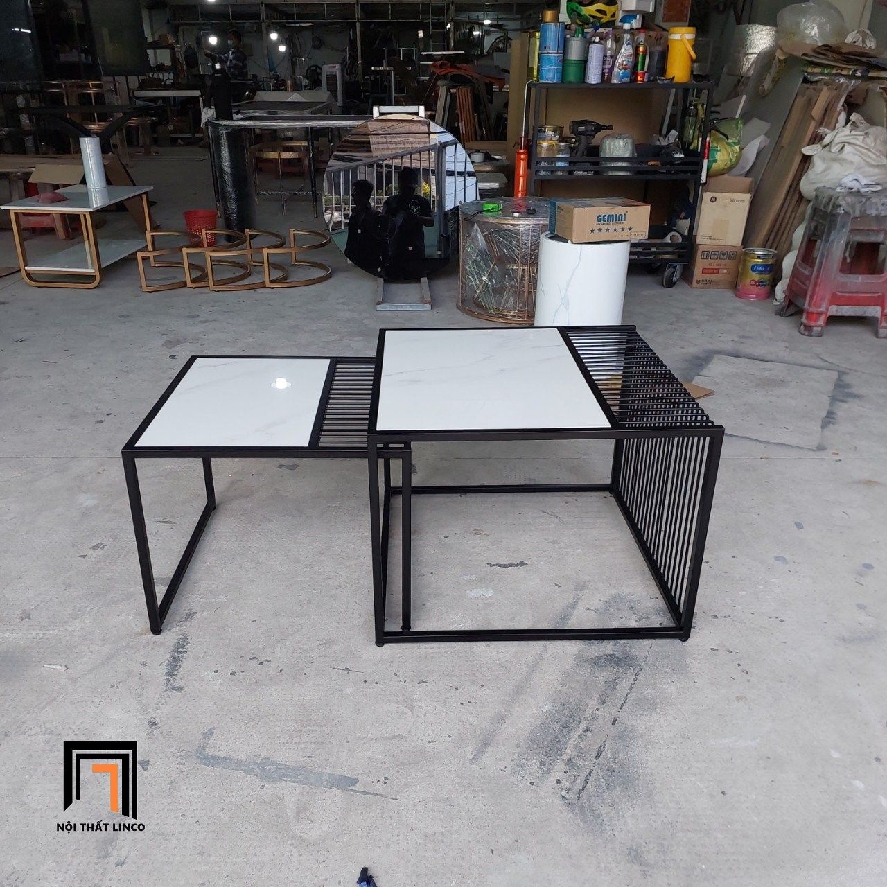 Cặp bàn sofa phòng khách vuông BTPK100 Kenner cho chung cư