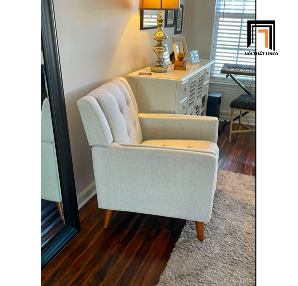 Ghế sofa đơn vải nỉ xinh xắn DT26 Monte cho phòng khách đẹp