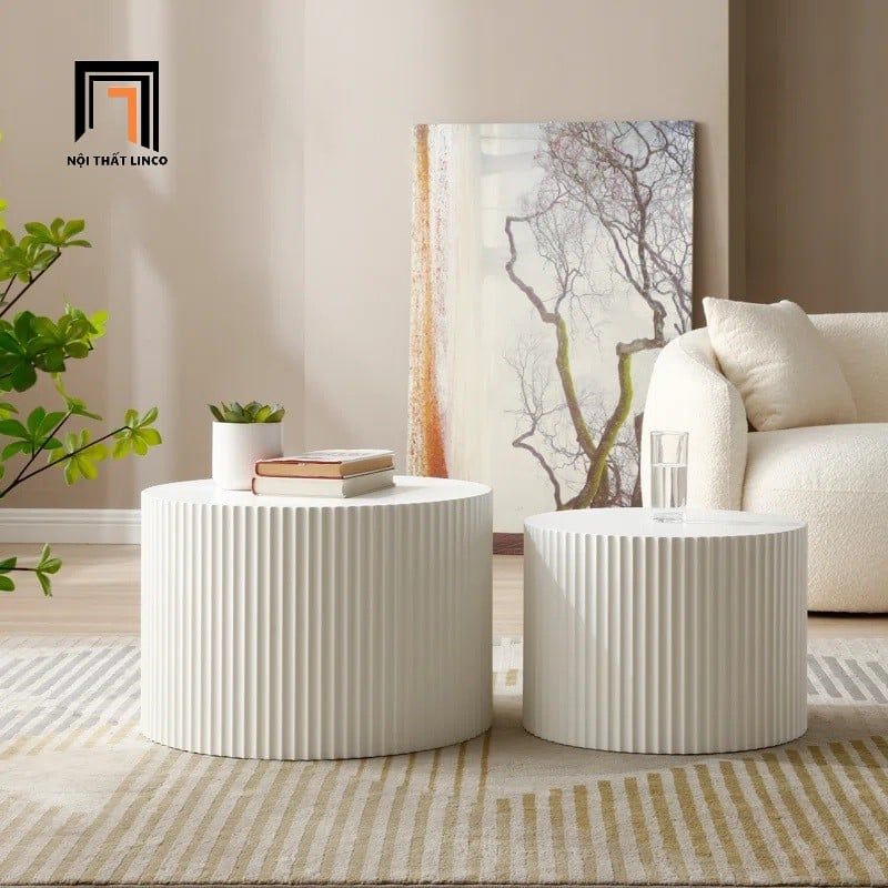 Cặp bàn trà mặt đá xinh xắn BSF57 Blayne cho sảnh chờ nhỏ